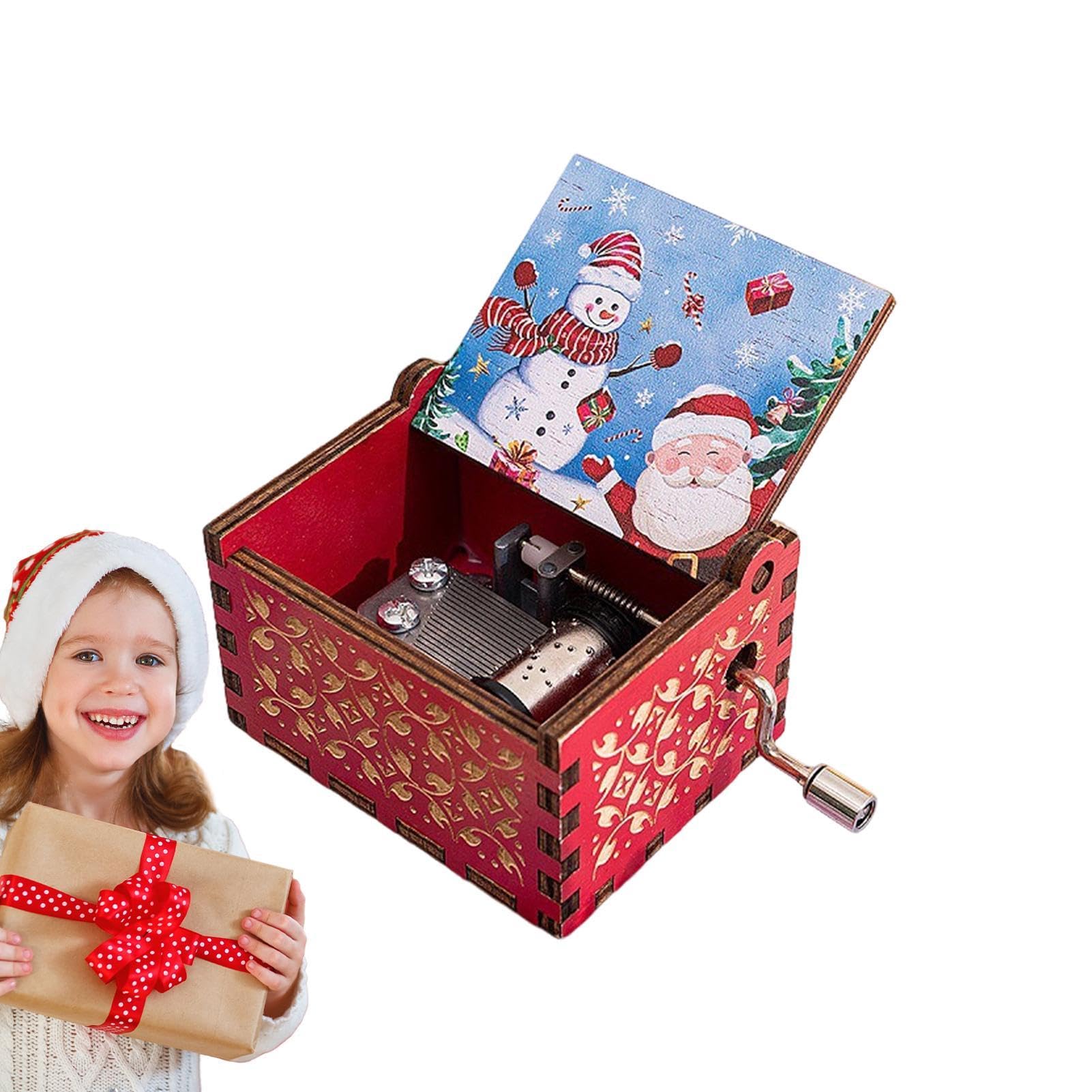 Amazon.co.jp: zwxqe 手回しクリスマスオルゴール、手回しボックス